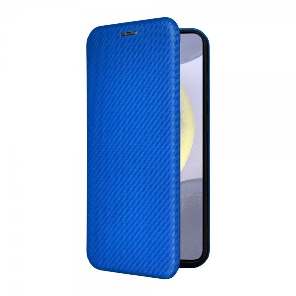 Samsung Galaxy S25 Plus hiilikuitukuvioinen suojakuori, sininen