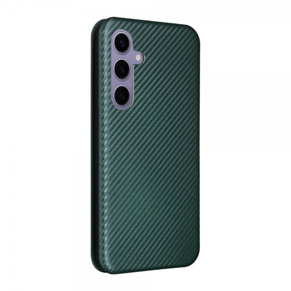 Samsung Galaxy S25 Plus -suojakuori, hiilikuitukuvioitu, vihreä