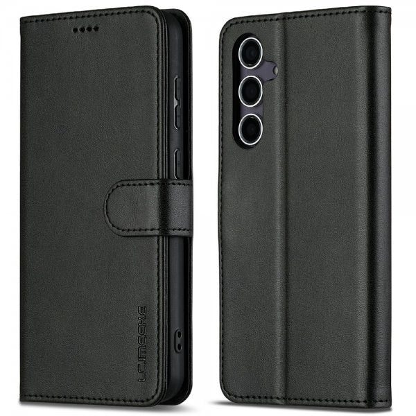 Lc.Imeeke Samsung Galaxy S25 Plus -suojakotelo korttipaikalla ja jalustatoiminnolla, musta