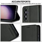 Lc.Imeeke Samsung Galaxy S25 Plus -suojakotelo korttipaikalla ja jalustatoiminnolla, musta