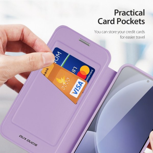 Dux Ducis Samsung Galaxy S25 Plus Kotelo Skin X Pro Series Kickstand MagSafe Violetti