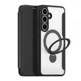 Dux Ducis Samsung Galaxy S25 Plus suojakuori Skin X Pro -sarjan jalustalla ja MagSafella, musta