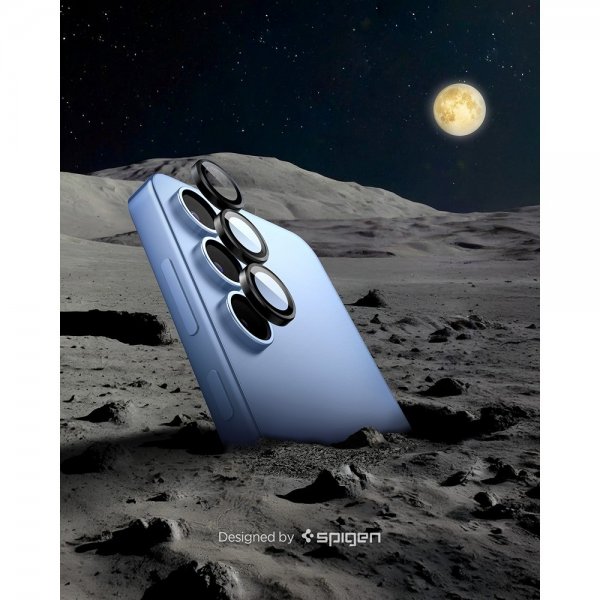Spigen Samsung Galaxy S25 Plus kameranssuoja GLAS.tR EZ Fit Optik Pro 2-pack Musta