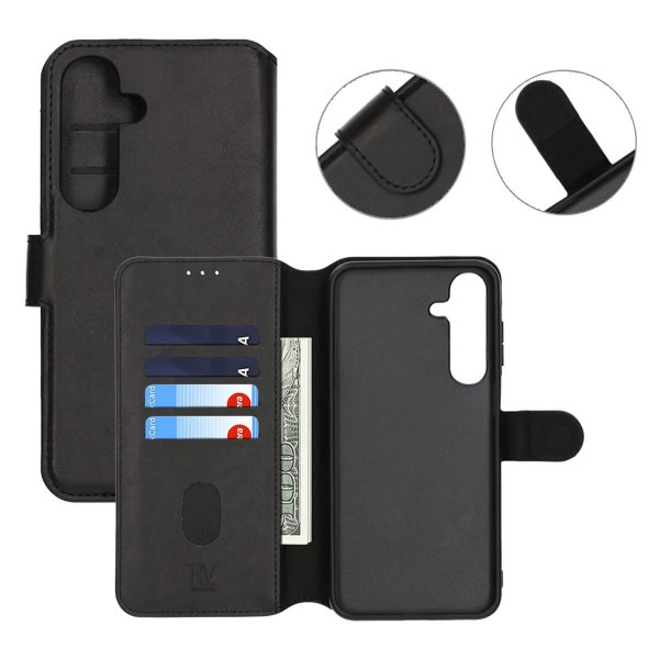 Rvelon Samsung Galaxy S25 Plus -suojakotelo magneettisesti irrotettava kuori, musta