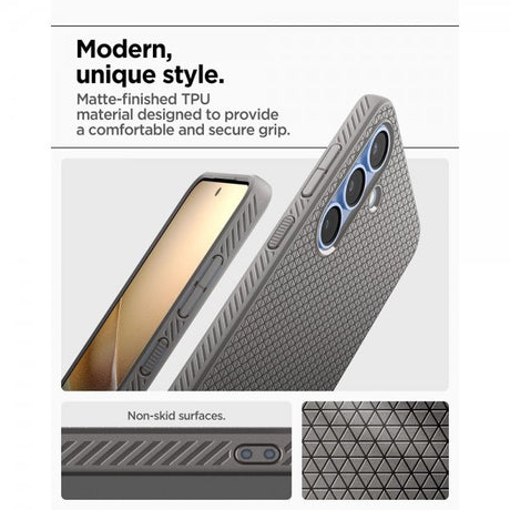 Spigen Samsung Galaxy S25 Plus Kuori Liquid Air Marble Gray