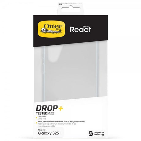 Otterbox Samsung Galaxy S25 Plus -suojakuori React läpinäkyvä