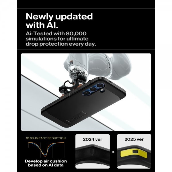 Spigen Samsung Galaxy S25 Plus Kuori Tough Armor MagFit Musta