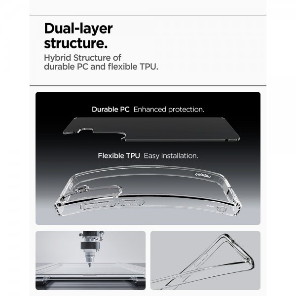 Spigen Samsung Galaxy S25 Plus Kuori Ultra Hybrid Crystal Clear