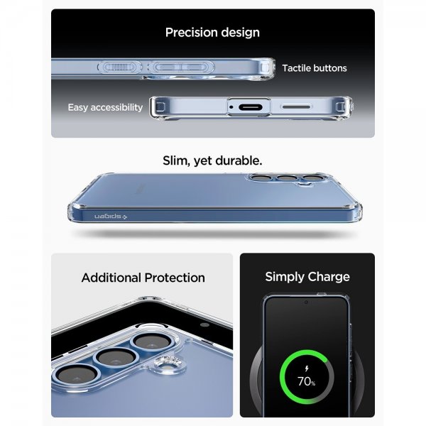 Spigen Samsung Galaxy S25 Plus Kuori Ultra Hybrid Crystal Clear