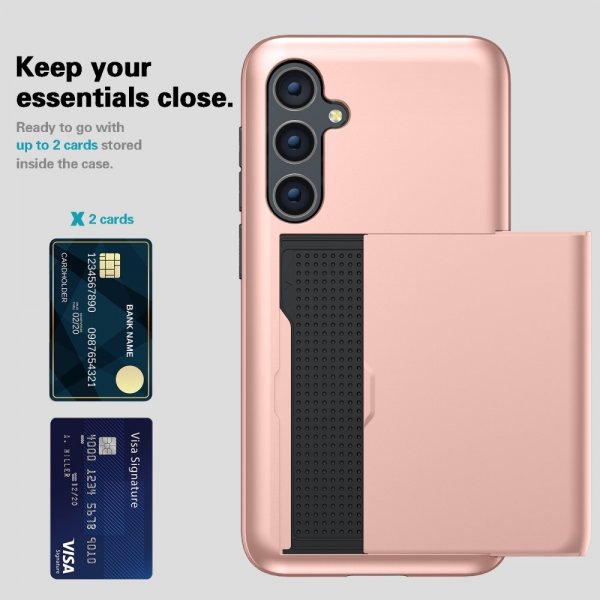 Samsung Galaxy S25 Kuori Card Slide Vihreä
