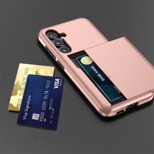 Samsung Galaxy S25 Kuori Card Slide Ruusukulta