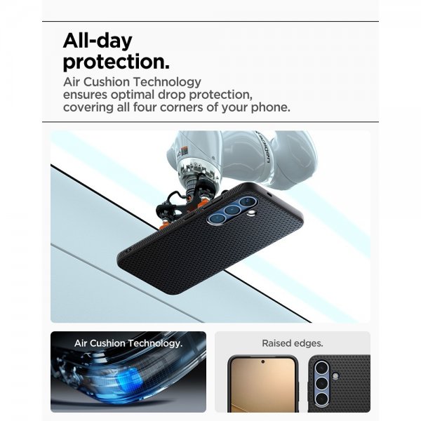 Spigen Samsung Galaxy S25 Suojakuori Liquid Air Mattamusta