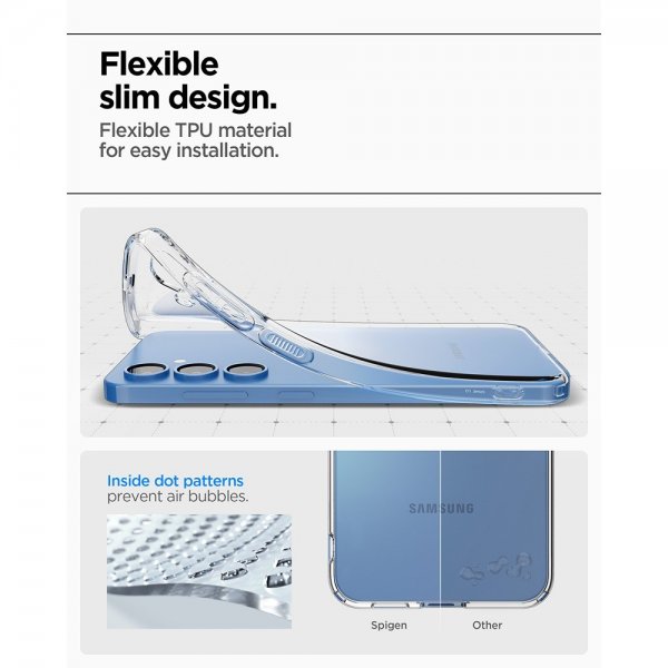 Spigen Samsung Galaxy S25 -kuori Liquid Crystal Crystal Clear