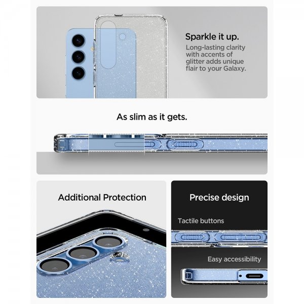 Spigen Samsung Galaxy S25 Kuori Liquid Crystal Glitter Crystal Quartz