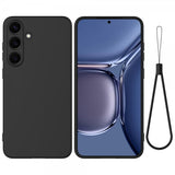 Samsung Galaxy S25 Kuori Strap Silikoni Musta
