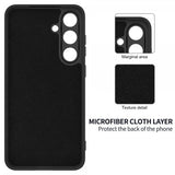 Samsung Galaxy S25 Kuori Strap Silikoni Musta