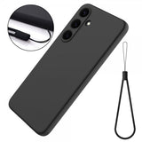 Samsung Galaxy S25 Kuori Strap Silikoni Musta