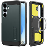 Spigen Samsung Galaxy S25 -suojakuori Tough Armor MagFit Abyss Green