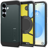 Spigen Samsung Galaxy S25 -suojakuori Tough Armor MagFit Abyss Green