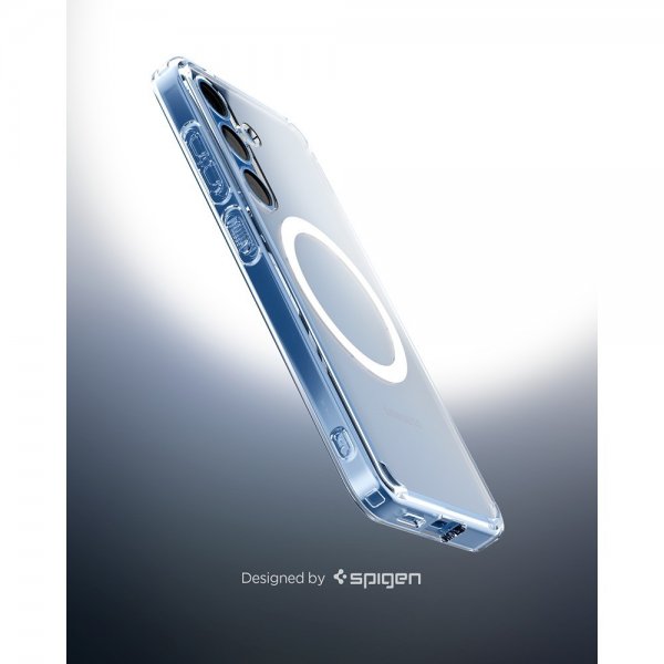 Spigen Samsung Galaxy S25 -suojakuori Ultra Hybrid MagFit kirkas valkoinen
