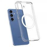Spigen Samsung Galaxy S25 -suojakuori Ultra Hybrid MagFit kirkas valkoinen