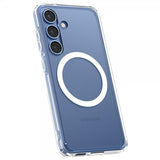 Spigen Samsung Galaxy S25 -suojakuori Ultra Hybrid MagFit kirkas valkoinen