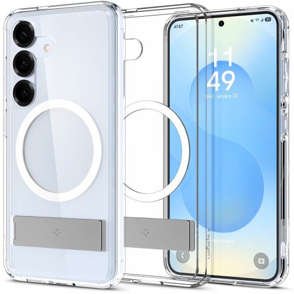 Spigen Samsung Galaxy S25 -kuori Ultra Hybrid S MagFit Clear White