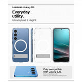 Spigen Samsung Galaxy S25 -kuori Ultra Hybrid S MagFit Clear White
