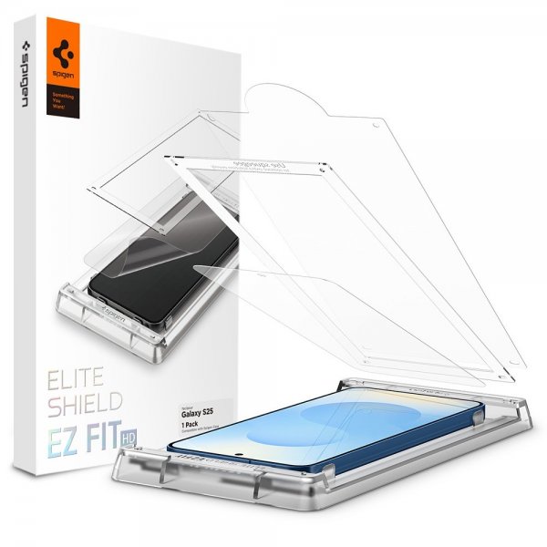 Spigen Samsung Galaxy S25 -näytönsuoja, EliteShield EZ Fit