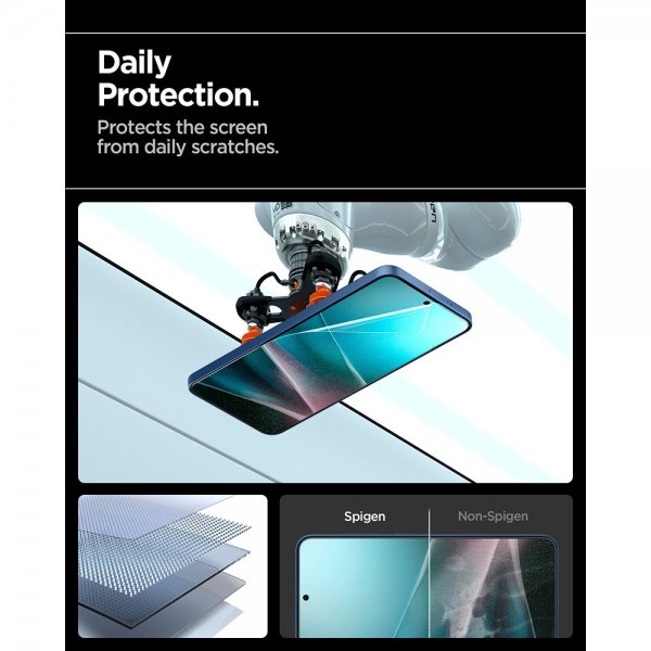 Spigen Samsung Galaxy S25 -näytönsuoja, EliteShield EZ Fit