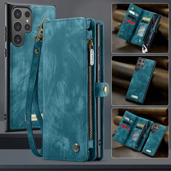 CaseMe Samsung Galaxy S25 Ultra -kotelo 008 Series, irrotettava kuori, sininen