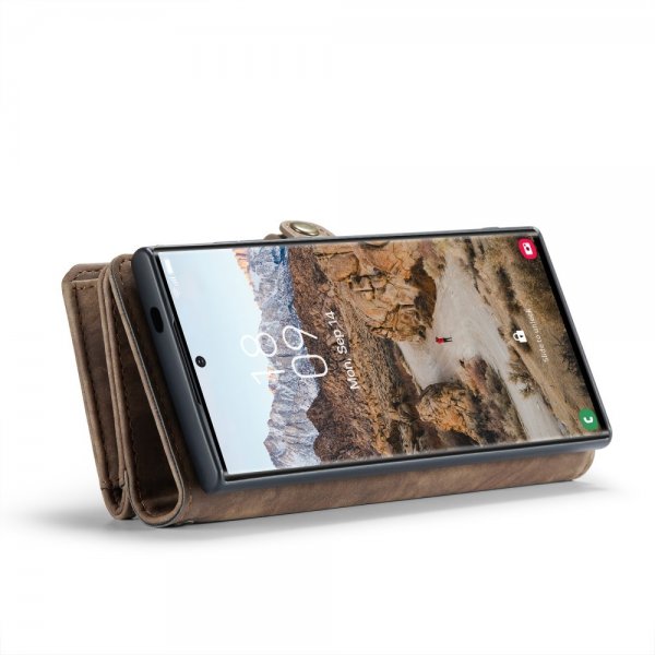 CaseMe Samsung Galaxy S25 Ultra Kotelo 008 Series Irrotettava Kuori Ruskea