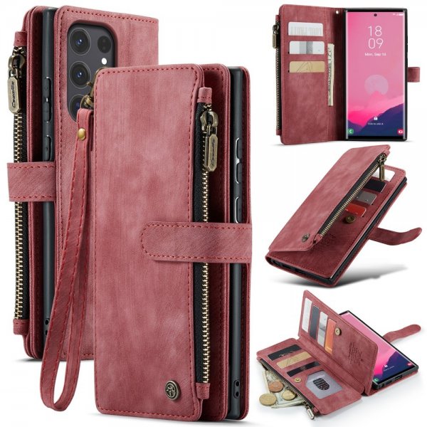 CaseMe Samsung Galaxy S25 Ultra -kotelo C30-sarja Punainen