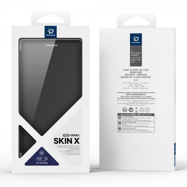 Dux Ducis Samsung Galaxy S25 Ultra -kuori Skin X Pro Series MagSafe, musta