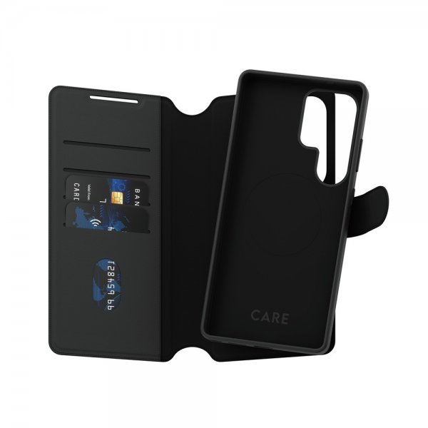 CARE by PanzerGlass Samsung Galaxy S25 Ultra Kotelo Tango Two-in-One Wallet MagSafe Musta