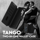 CARE by PanzerGlass Samsung Galaxy S25 Ultra Kotelo Tango Two-in-One Wallet MagSafe Musta