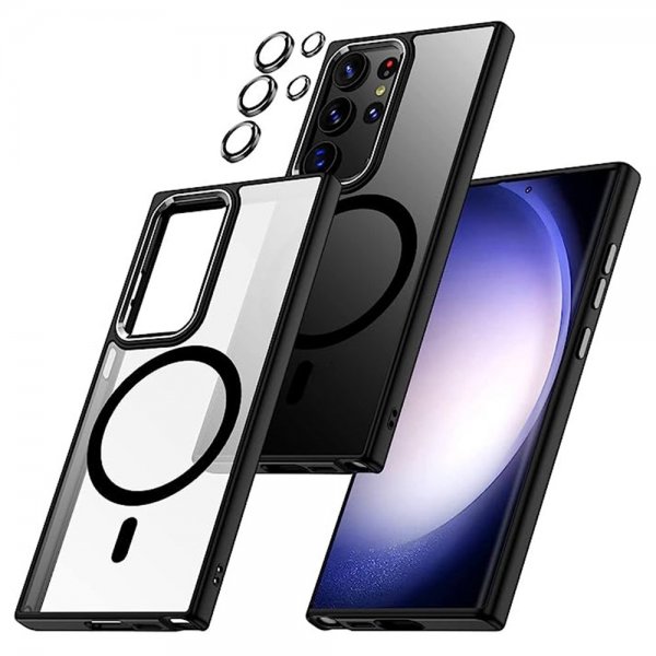 Samsung Galaxy S25 Ultra Kuori Väritetty Reuna MagSafe Musta