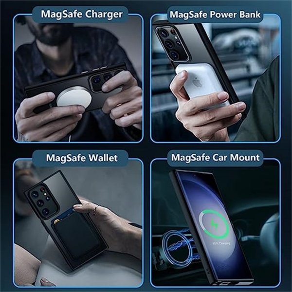 Samsung Galaxy S25 Ultra Kuori Väritetty Reuna MagSafe Musta