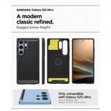 Spigen Samsung Galaxy S25 Ultra Kuori Rugged Armor MagFit Mattamusta