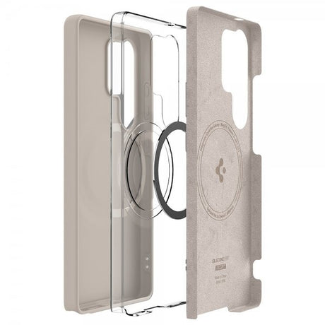Spigen Samsung Galaxy S25 Ultra Kuori Silicone Fit MagFit Natural Titanium