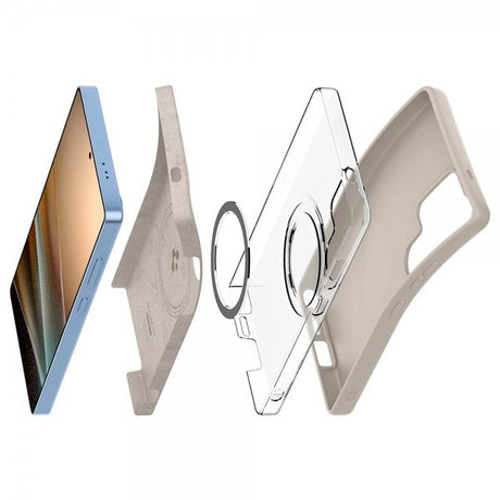 Spigen Samsung Galaxy S25 Ultra Kuori Silicone Fit MagFit Natural Titanium