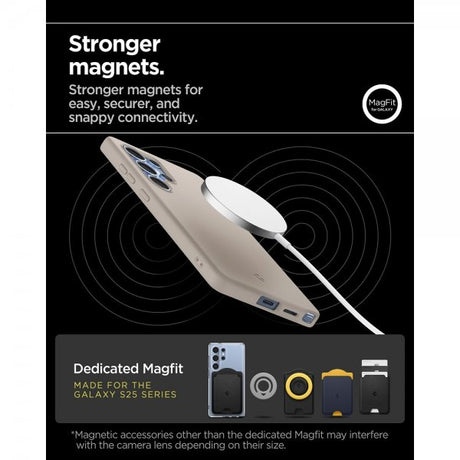 Spigen Samsung Galaxy S25 Ultra Kuori Silicone Fit MagFit Natural Titanium