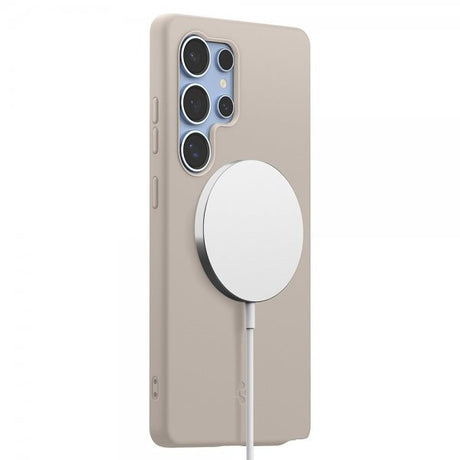 Spigen Samsung Galaxy S25 Ultra Kuori Silicone Fit MagFit Natural Titanium