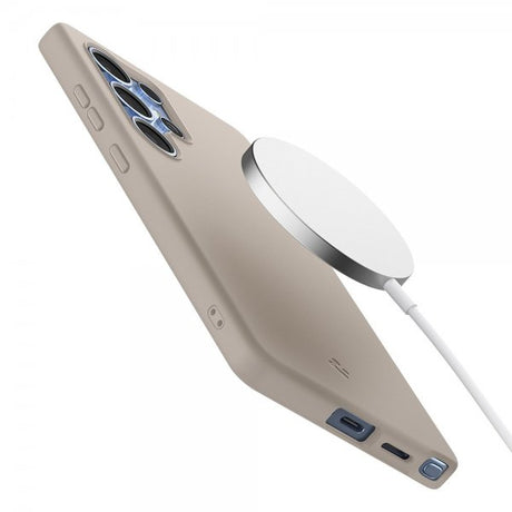 Spigen Samsung Galaxy S25 Ultra Kuori Silicone Fit MagFit Natural Titanium