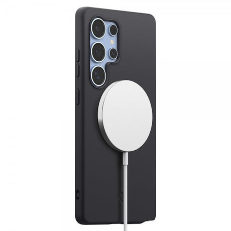Spigen Samsung Galaxy S25 Ultra Kuori Silicone Fit MagFit Musta