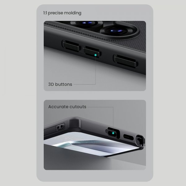 Nillkin Samsung Galaxy S25 Ultra Super Frosted Shield Pro MagSafe -kuori, musta