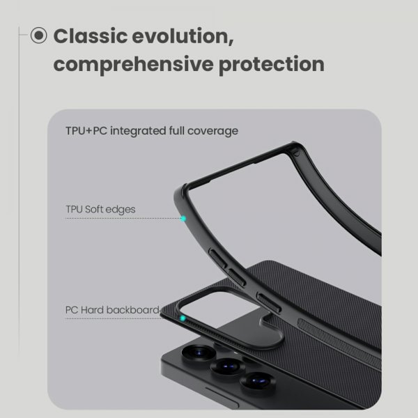 Nillkin Samsung Galaxy S25 Ultra Super Frosted Shield Pro MagSafe -kuori, musta
