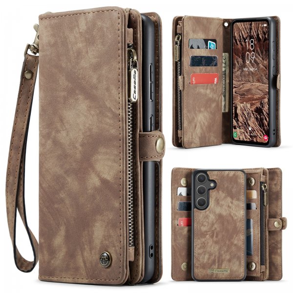 CaseMe Samsung Galaxy S26 -kotelo 008 Series, irrotettava kuori, ruskea