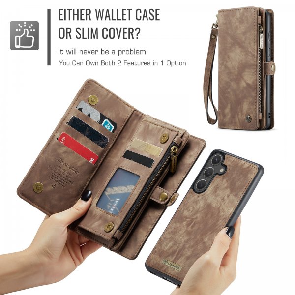 CaseMe Samsung Galaxy S26 -kotelo 008 Series, irrotettava kuori, ruskea