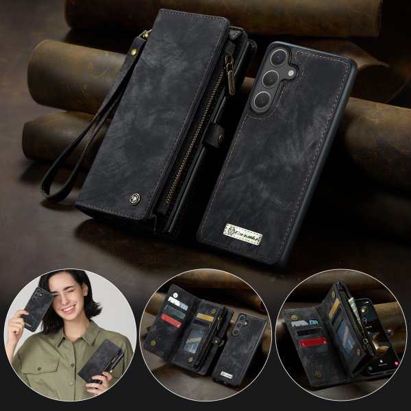 CaseMe Samsung Galaxy S26 -kotelo 008-sarja irrotettava kuori musta